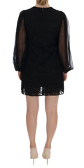 Dolce & Gabbana Black Lace Red Heart Shift Dress - IT36 | XS - Dresses