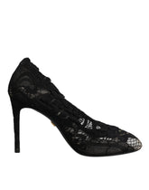 Dolce & Gabbana Black Lace Stretch Heels Mid Calf Boots Shoes - EU37.5/US7 - Boots