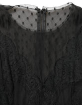Dolce & Gabbana Black Lace Trim Sleeveless A-line Mini Dress - IT36|XXS
