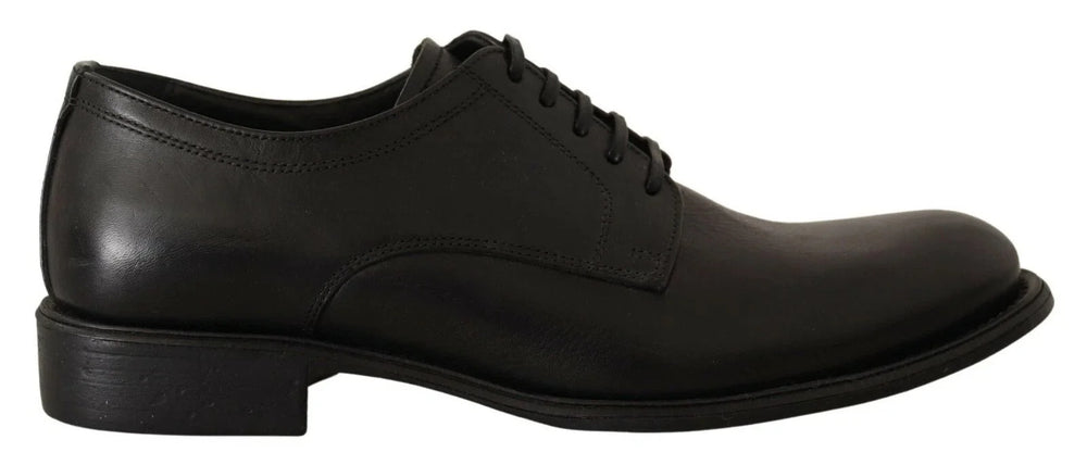 Dolce & Gabbana Black Lace Up Leather Men Formal Derby Shoes - EU40/US7 - Shoes