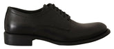 Dolce & Gabbana Black Lace Up Leather Men Formal Derby Shoes - EU40/US7 - Shoes