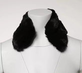 Dolce & Gabbana Black Lamb Fur Collar Women Neck Wrap Scarf - IT40|S - Scarves & Shawls