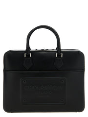 Dolce & Gabbana Black Lamb Leather Tote Bag