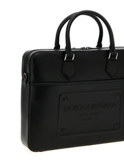 Dolce & Gabbana Black Lamb Leather Tote Bag