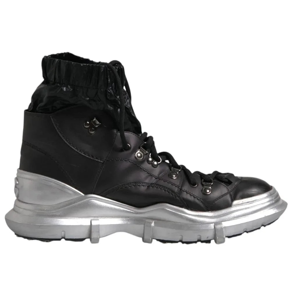 Dolce & Gabbana Black Lambskin Men Ankle Boot - EU43/US10 - Boots