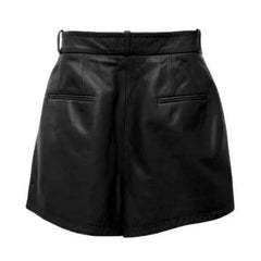 Dolce & Gabbana Black Lambskin Women Short - IT48 | XL - Shorts