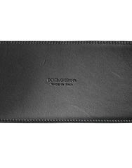 Dolce & Gabbana Black Leather 4-Strap Metal Multi-Buckle Belt - 90 cm / 36 Inches - Belts