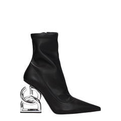 Dolce & Gabbana Black Leather Ankle Boots - EU35/US5