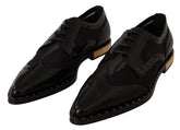 Dolce & Gabbana Svarta Skor i Läder med Brogue och Spetsig Tå - EU35/US4.5