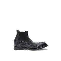 Dolce & Gabbana Black Leather Chelsea Boots - EU42/US9