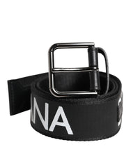 Dolce & Gabbana Black Leather Classic Metal Logo Buckle Belt - 100 cm / 40 Inches - Belts