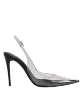Dolce & Gabbana Black Leather Clear PVC Slingback Pumps Shoes - EU35.5/US5