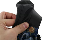 Dolce & Gabbana Black Leather Crystal Beads Gold Ribbon Fiddler Cap - 56 cm|XS - Hats