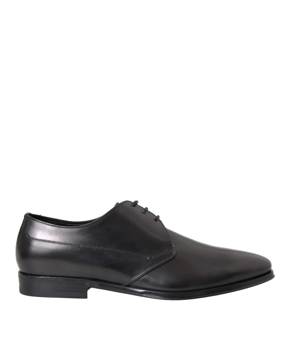 Dolce & Gabbana Black Leather Derby Formal Dress Men Shoes - Shoes
