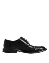 Dolce & Gabbana Black Leather Derby Wingtip Formal Shoes - EU42/US9 - Shoes