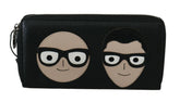 Dolce & Gabbana Black Leather #DGFAMILY Zipper Continental Mens Wallet - Wallets