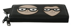 Dolce & Gabbana Black Leather #DGFAMILY Zipper Continental Mens Wallet - Wallets