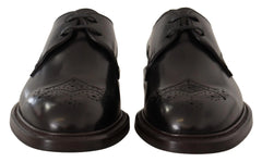 Dolce & Gabbana Black Leather Dress Formal Derby Shoes - EU39/US6 - Shoes