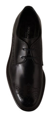 Dolce & Gabbana Black Leather Dress Formal Derby Shoes - EU39/US6