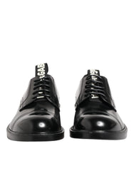 Dolce & Gabbana Black Leather Dress Lace Up Men Formal Shoes - EU41/US8 - Shoes
