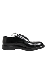 Dolce & Gabbana Black Leather Dress Lace Up Men Formal Shoes - EU41/US8 - Shoes