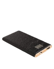 Dolce & Gabbana Black Leather Exotic Skin 3000mAh Power Bank Charger USB - Power Banks