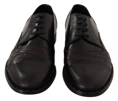 Dolce & Gabbana Black Leather Exotic Skins Formal Shoes - EU39/US6 - Shoes