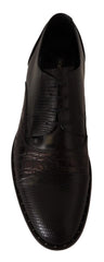 Dolce & Gabbana Black Leather Exotic Skins Formal Shoes - EU39/US6
