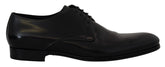 Dolce & Gabbana Black Leather Formal Dress Shoes - Shoes