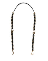 Dolce & Gabbana Zwarte Lederen Goudkleurige Ketting Tas Accessoire Schouderband - Tas Riemen & Handgrepen