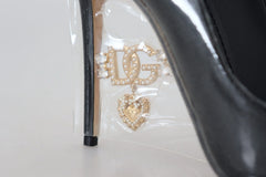 Dolce & Gabbana Black Leather Heels Pumps Plastic Wrapped Shoes - EU36/US5.5