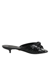 Dolce & Gabbana Black Leather Heels Slides Sandals Shoes - EU36/US5.5 - Heels