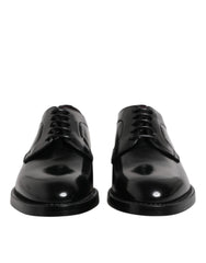 Dolce & Gabbana Black Leather Lace Up Derby Dress Formal Shoes - Shoes