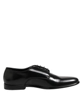 Dolce & Gabbana Black Leather Lace Up Derby Men Dress Shoes - EU42/US9 - Shoes