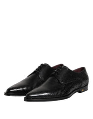 Dolce & Gabbana Black Leather Lace Up Dress Men Derby Shoes - EU40/US7 - Shoes
