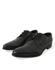 Dolce & Gabbana Black Leather Lace Up Formal Derby Dress Shoes - EU43/US10 - Shoes