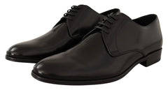 Dolce & Gabbana Black Leather Lace Up Men Dress Derby Shoes - EU39/US6 - Shoes
