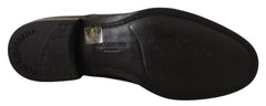 Dolce & Gabbana Black Leather Lace Up Mens Formal Derby Shoes - Shoes