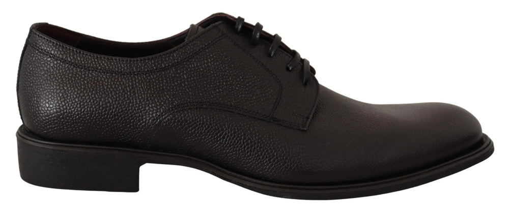 Dolce & Gabbana Black Leather Lace Up Mens Formal Derby Shoes - Shoes