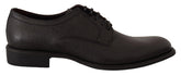 Dolce & Gabbana Black Leather Lace Up Mens Formal Derby Shoes - Shoes