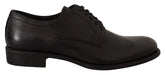 Dolce & Gabbana Black Leather Lace Up Mens Formal Derby Shoes - EU40/US7 - Shoes