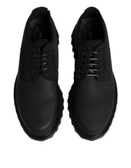 Dolce & Gabbana Black Leather Lace Up Trekking Dress Shoes - EU42/US9 - Shoes