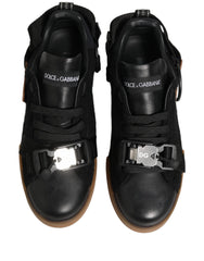Zapatillas deportivas de cuero negro Dolce & Gabbana para hombre