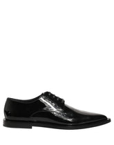 Dolce & Gabbana Black Leather Men Derby Dress Formal Shoes