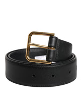Dolce & Gabbana Black Leather Metal Buckle Classic Belt - 70 cm / 28 Inches - Belts