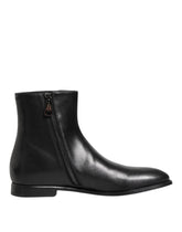 Dolce & Gabbana Black Leather Mid Calf Men Boots Shoes - EU41/US8 - Boots