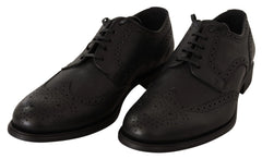 Dolce & Gabbana Black Leather Oxford Wingtip Formal Dress Shoes - EU39/US6 - Shoes