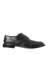 Dolce & Gabbana Black Leather Oxford Wingtip Formal Men Shoes - Shoes