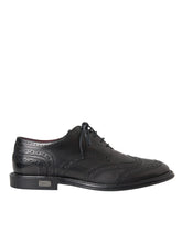 Dolce & Gabbana Black Leather Oxford Wingtip Formal Men Shoes - EU41/US8 - Shoes