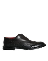 Dolce & Gabbana Black Leather Oxford Wingtip Formal Men Shoes - EU42/US9 - Shoes